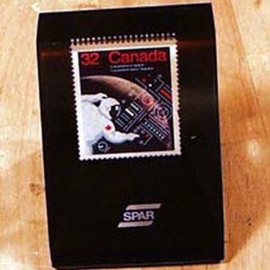 STAMP, CANADA, CANADIANS IN SPACE, IN ACRYLIC PAPERWEIGHT, MINT IN ORIGINAL BOX